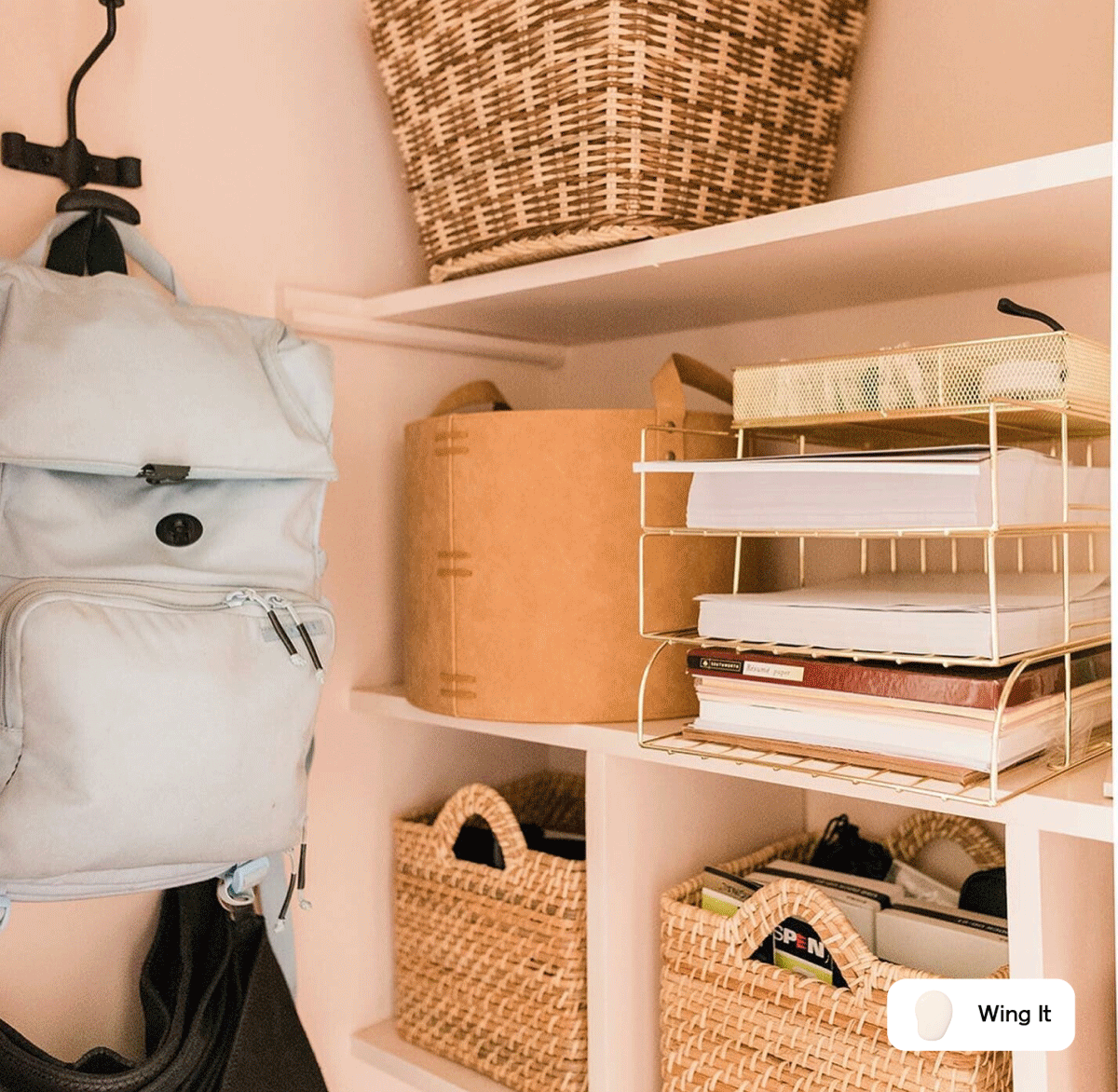 Gif of Clare painted spaces featuring Wing It, Flow State and Beigeing