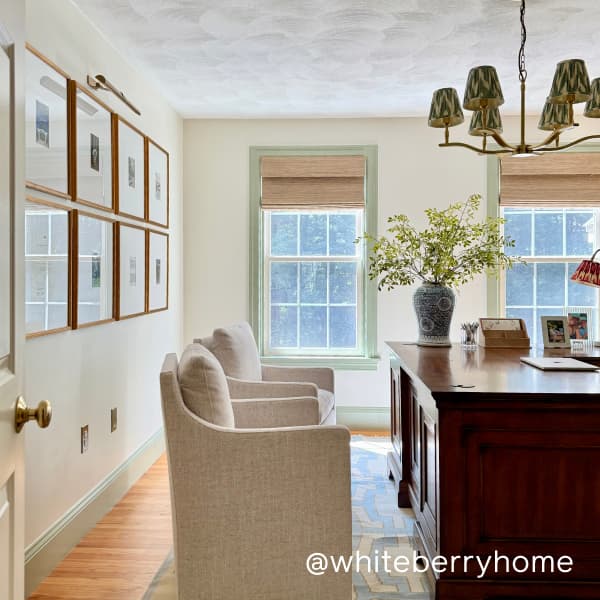 Home office painted in Timeless