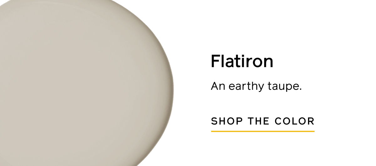 Flatiron: An earthy taupe. SHOP THE COLOR