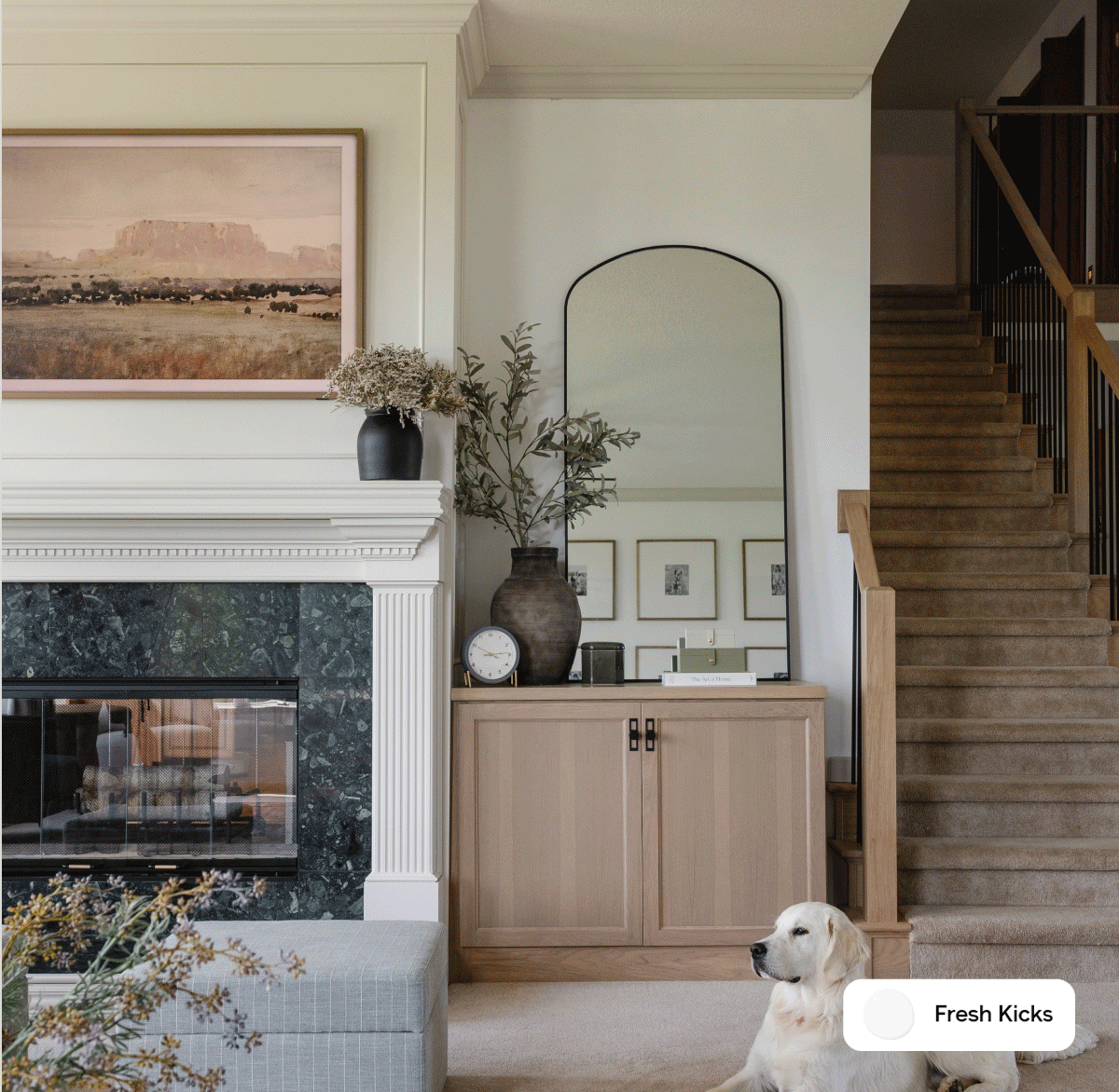 Gif of Clare painted rooms featuring Greige, Fresh Kicks and No Filter