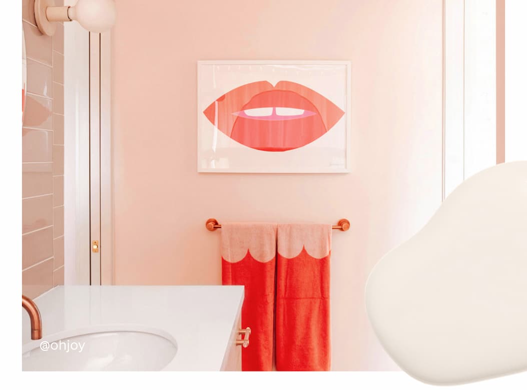 Bathroom painted in Wing It