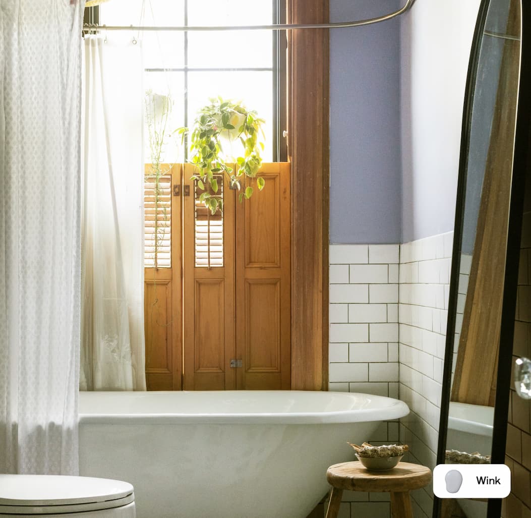 Bathroom featuring Wink