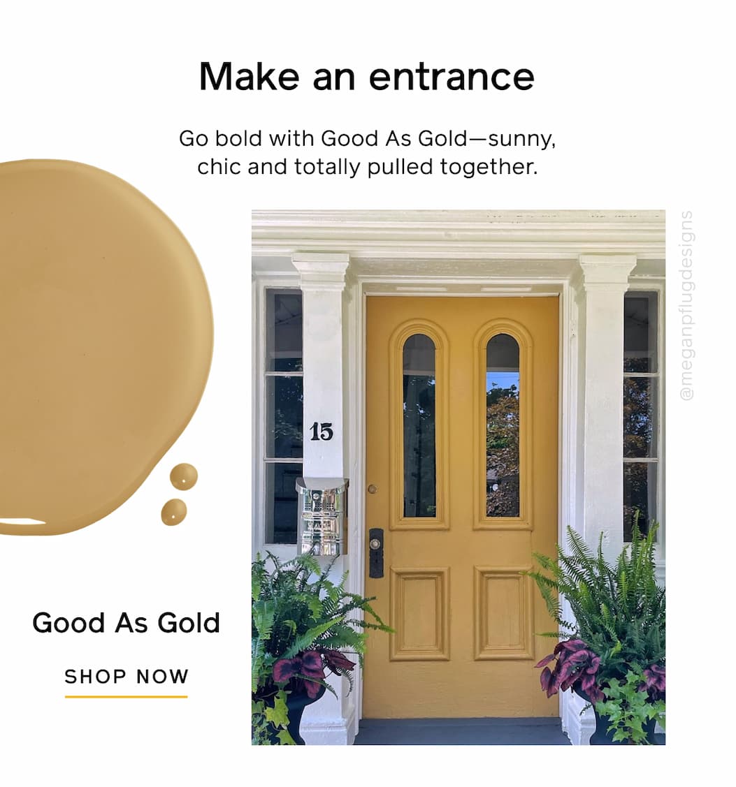 Make an entrance. Go bold with Good As Gold—sunny, chic and totally pulled together. Good As Gold SHOP NOW