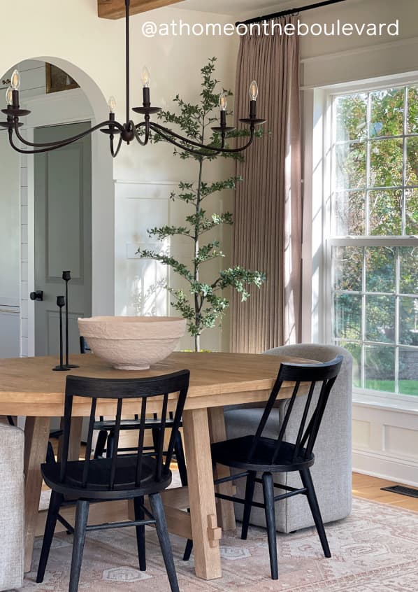 Dining room featuring warm white paint color Whipped