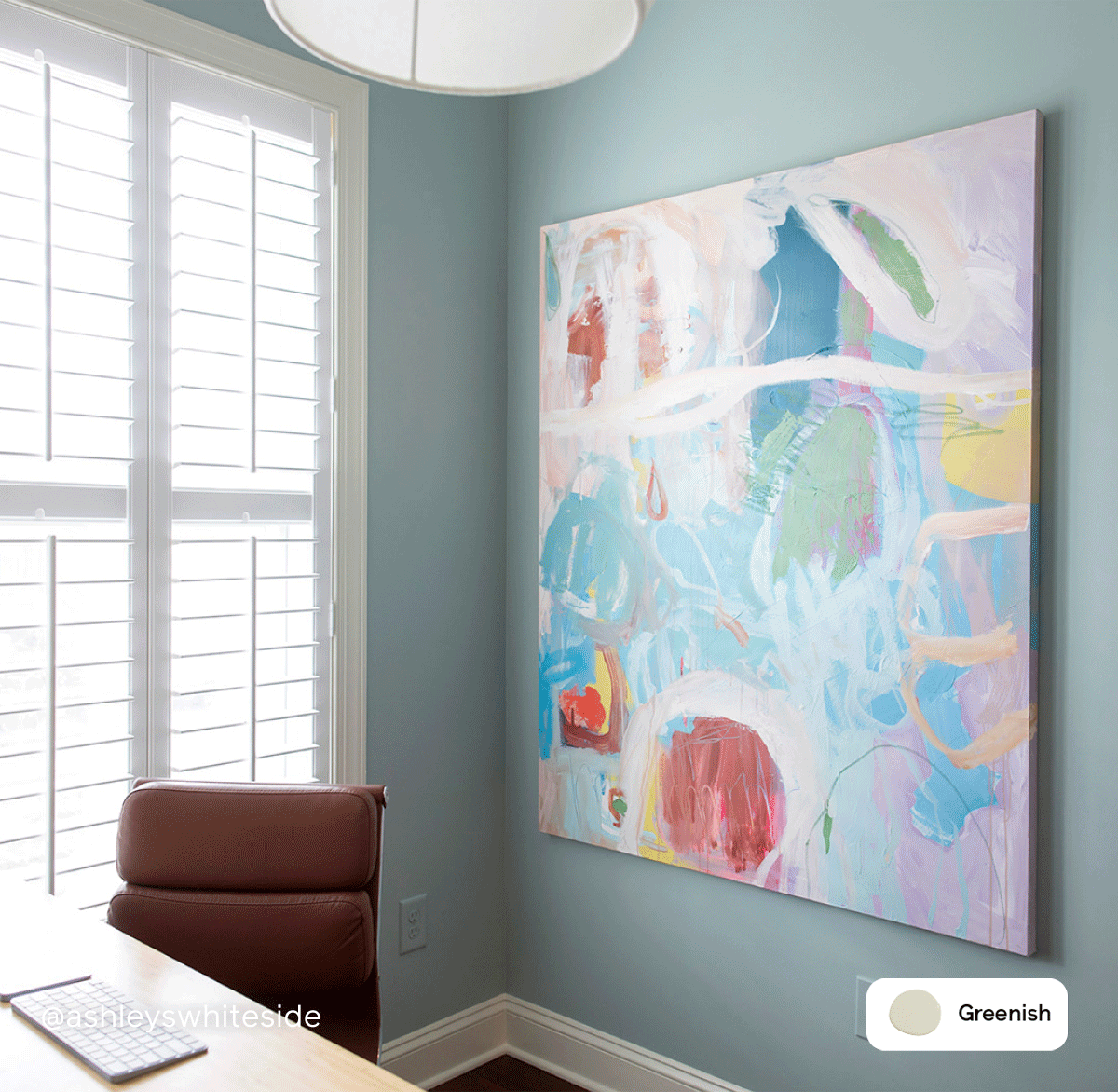 Gif of Clare painted spaces featuring Greenish, Dirty Martini and Meet Cute