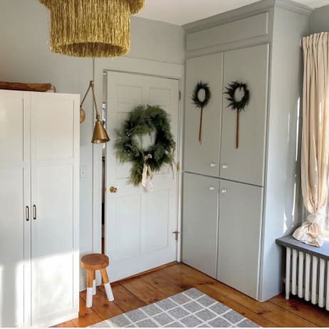 Interior vignette featuring paint color Motor City