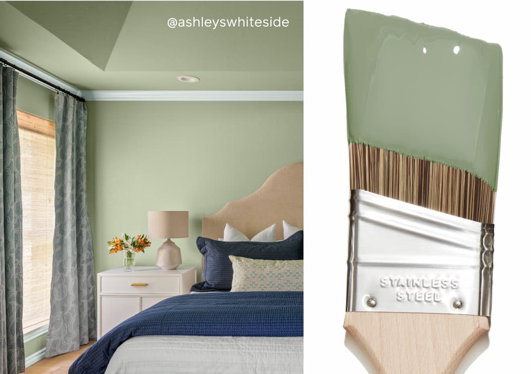 Bedroom painted in Money Moves