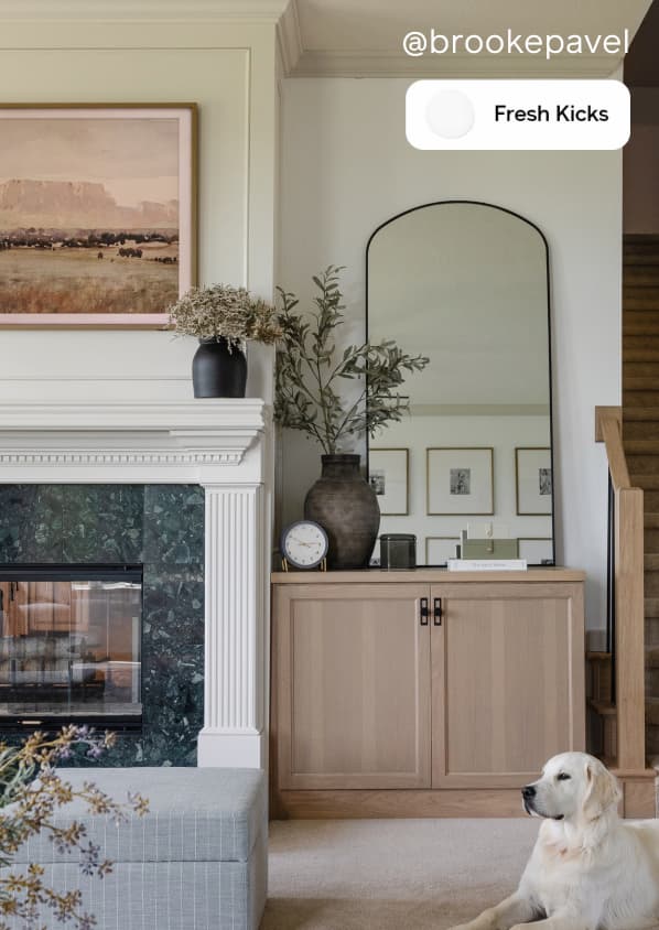 Living room painted in Fresh Kicks