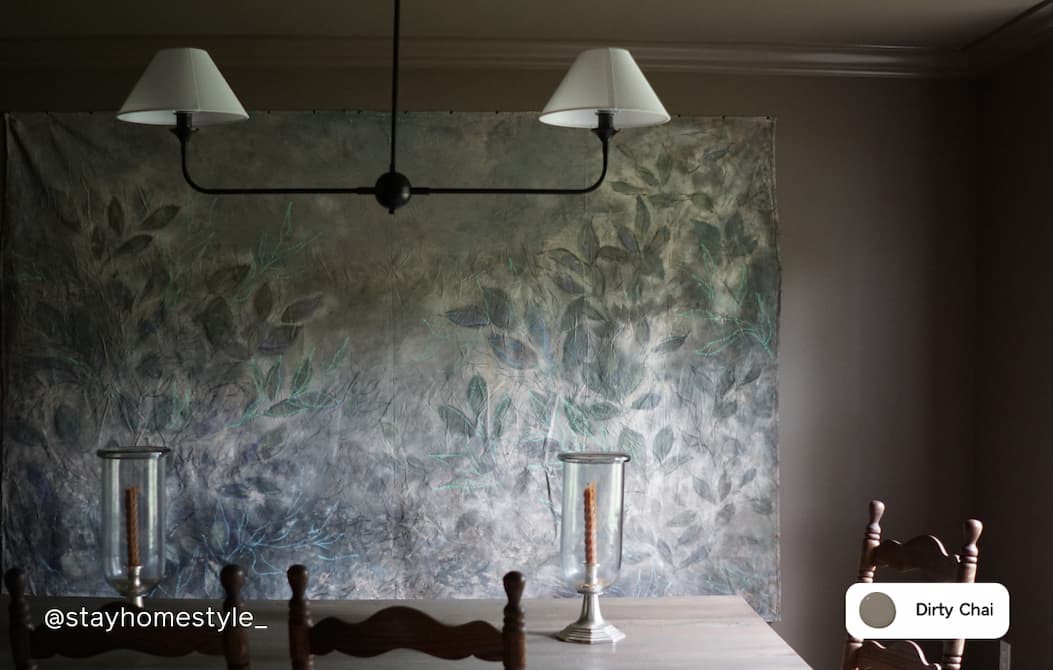 Dining room painted in Dirty Chai