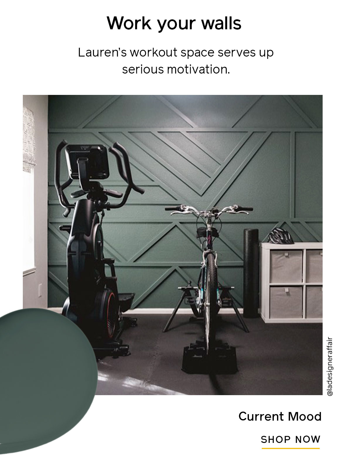 Lauren's workout space serves up serious motivation. 