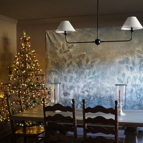 Interior vignette featuring paint color Dirty Chai