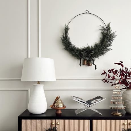 Interior vignette featuring paint color Classic