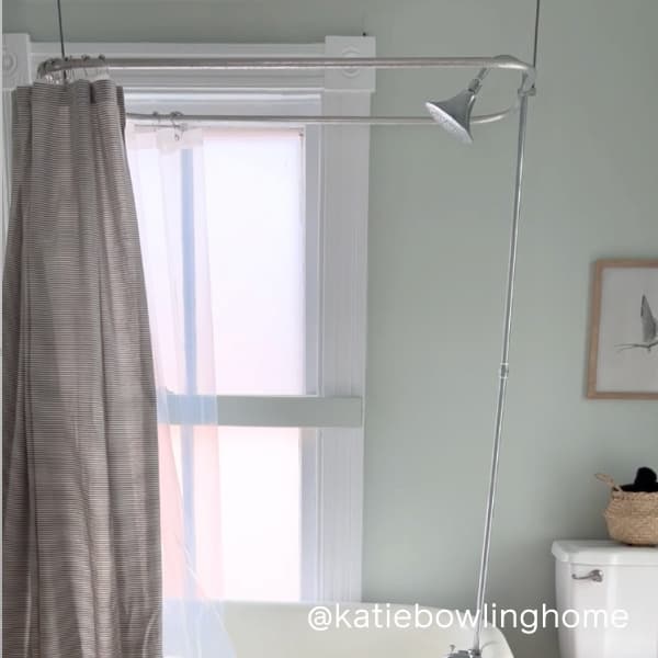 Bathroom painted in Rain Check paint color Bathroom painted in Rain Check paint color