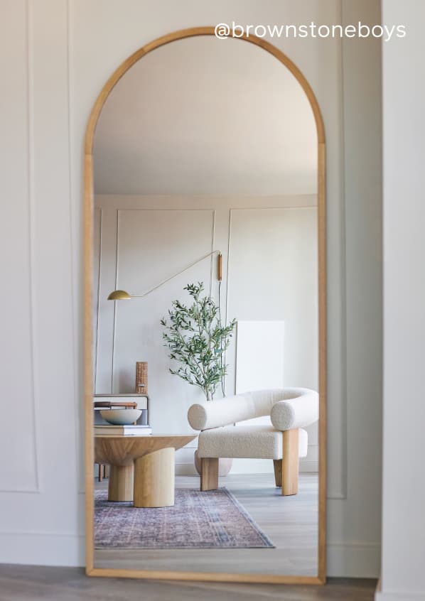 Living room featuring warm beige paint color Beigeing