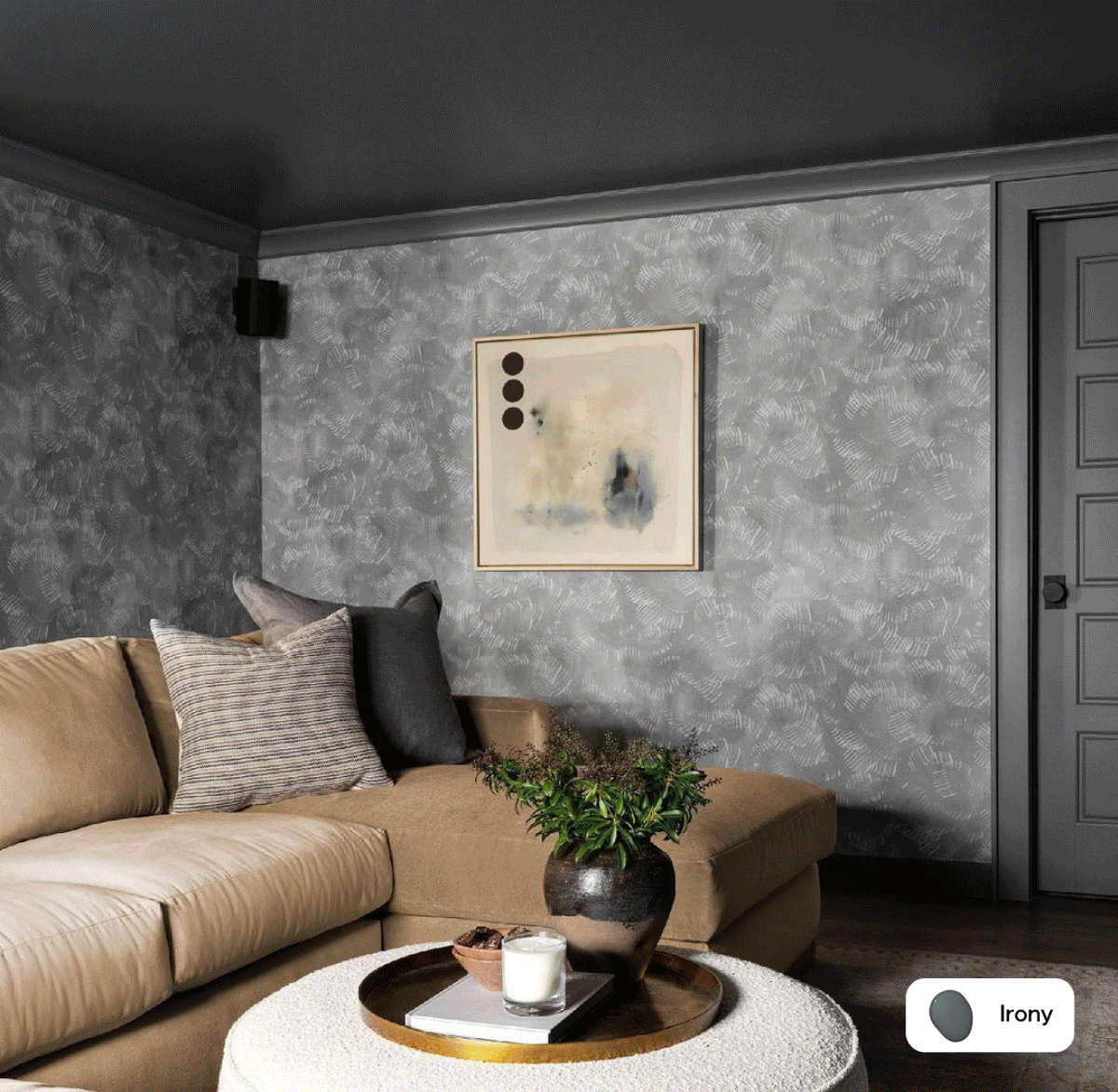 Gif of Clare painted spaces featuring Wing It, Irony and Current Mood