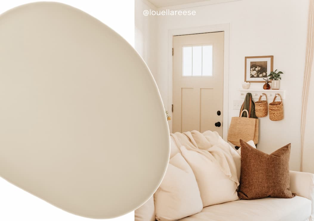 Interior door painted with Neutral Territory