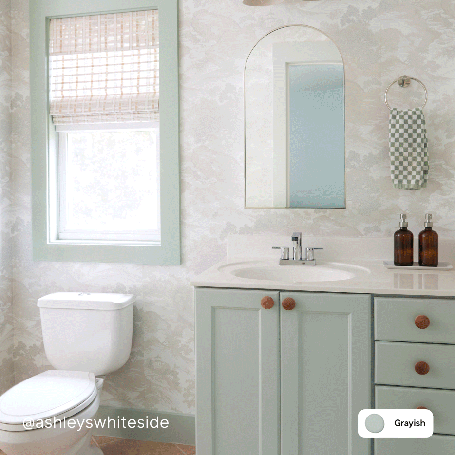 Bathroom featuring Grayish