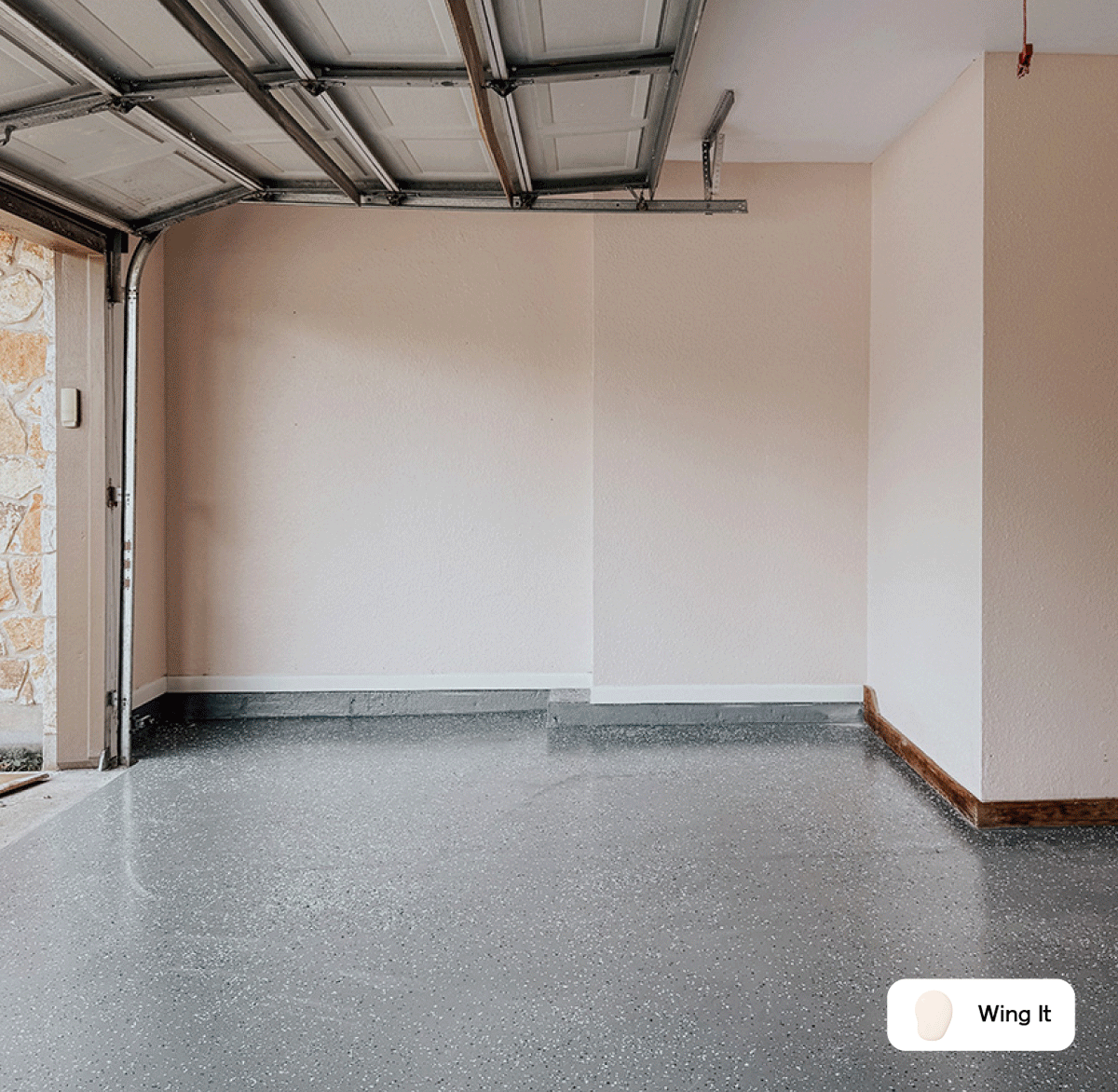 Gif of Wing It garage makeover