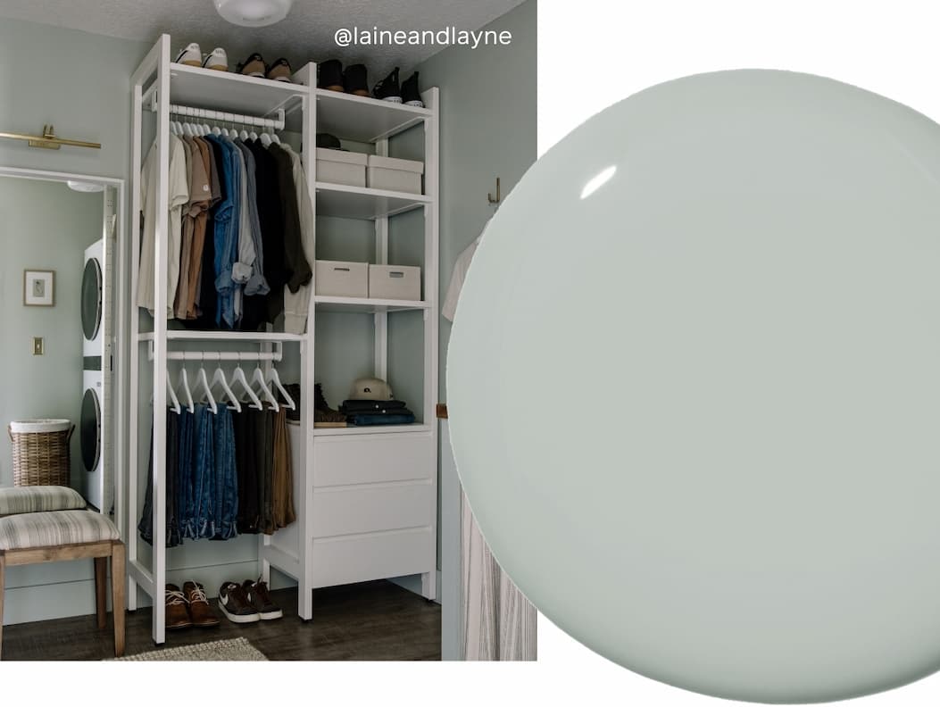 Laundry room/closet painted in Grayish