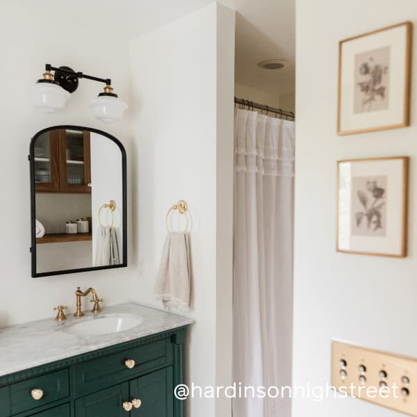 Bathroom color drenched in Whipped paint color Bathroom color drenched in Whipped paint color