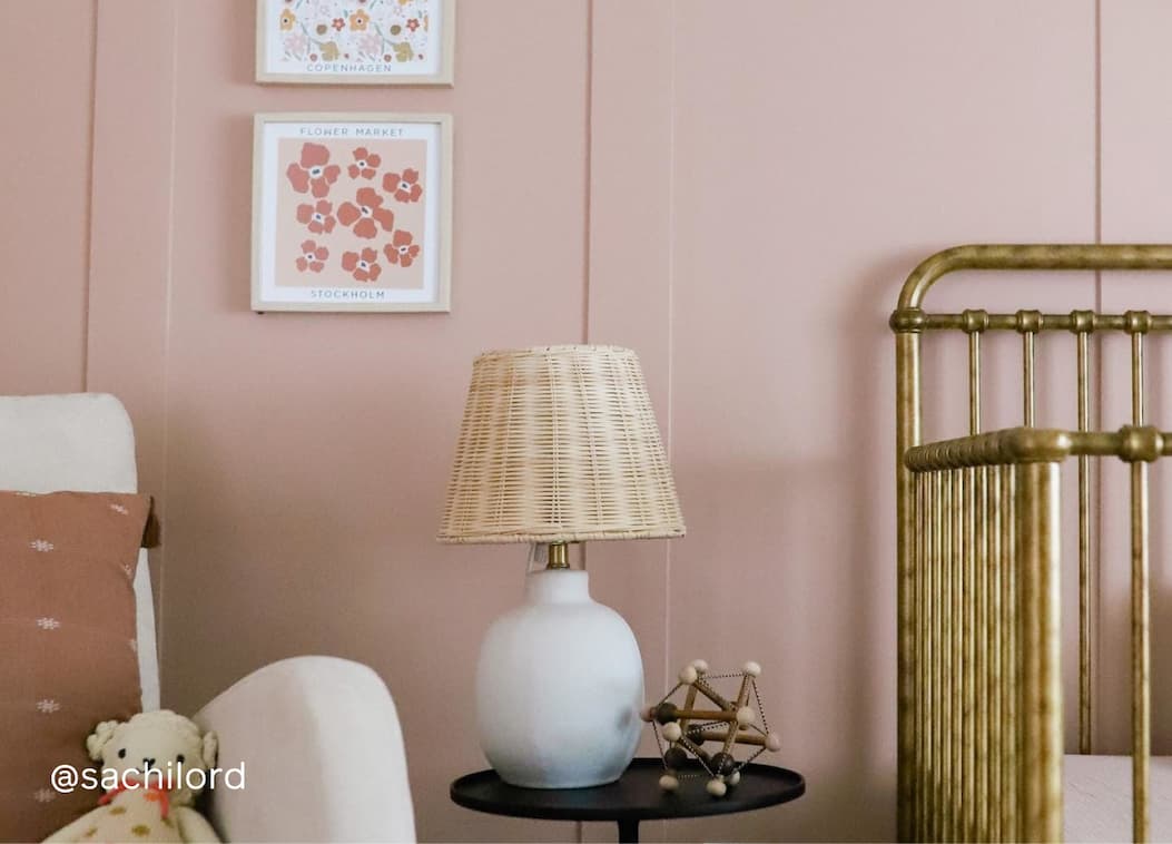 Nursery featuring dusty rose paint color Meet Cute Nursery featuring dusty rose paint color Meet Cute
