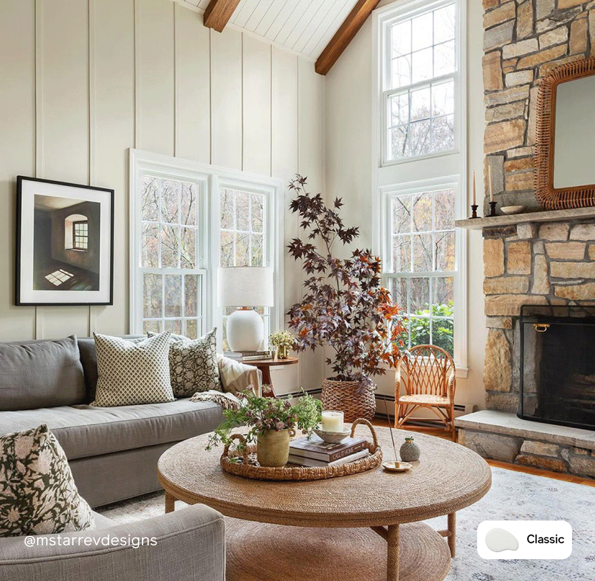 Gif of Clare painted spaces featuring Classic, Current Mood and Daily Greens