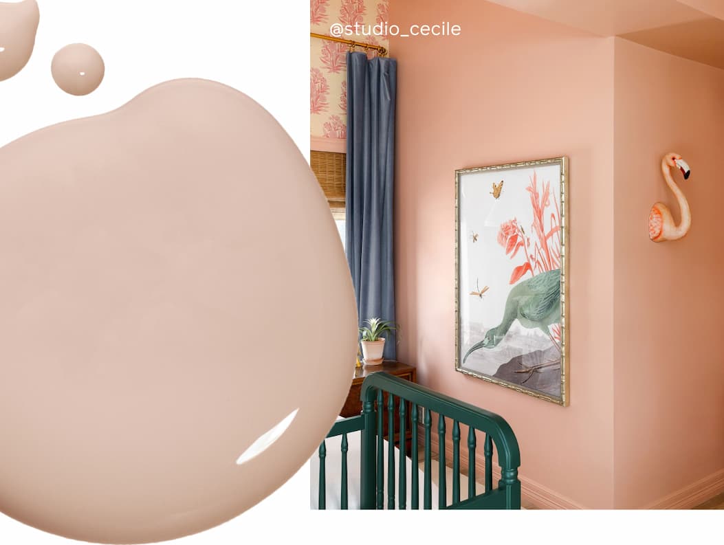 Nursery room color drenched in paint color Meet Cute