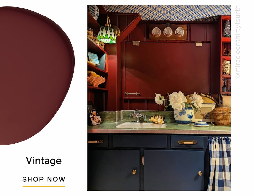 Basement bar painted in Vintage