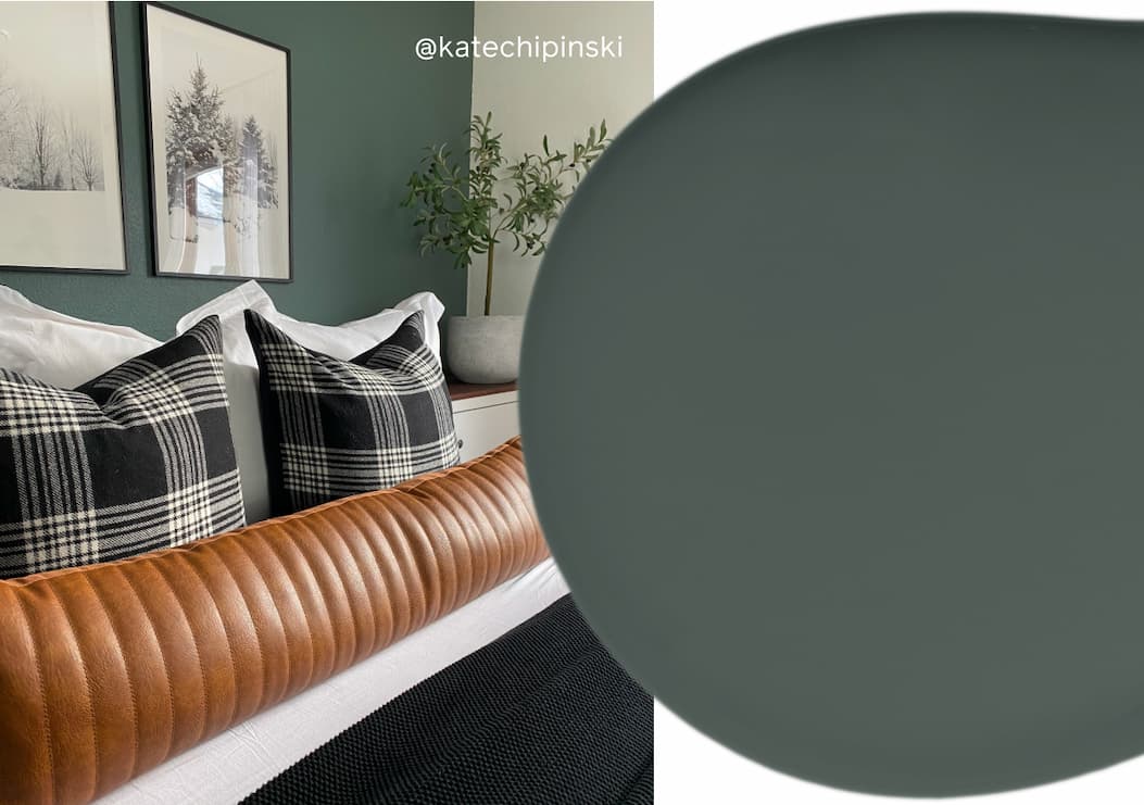 Bedroom accent wall painted with Current Mood