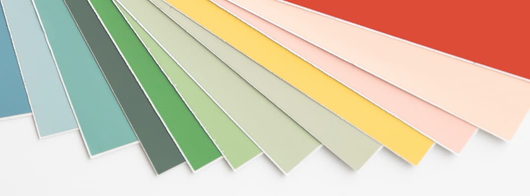 Peel and stick swatches in variety of colors