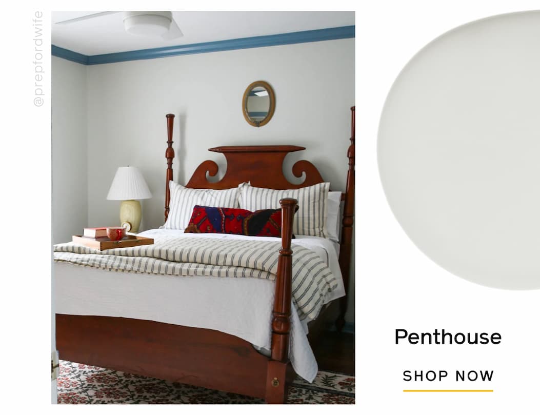 Bedroom painted in Penthouse