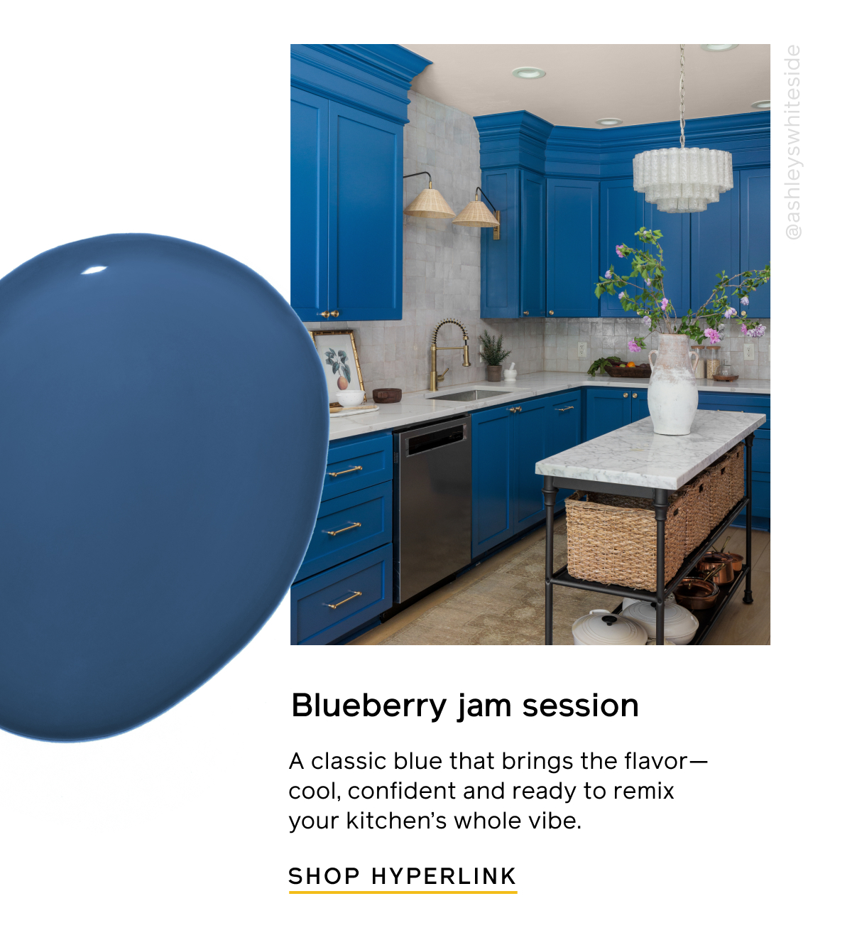 Blueberry jam session. A classic blue that brings the flavor—cool, confident and ready to remix your kitchen's whole vibe. SHOP HYPERLINK
