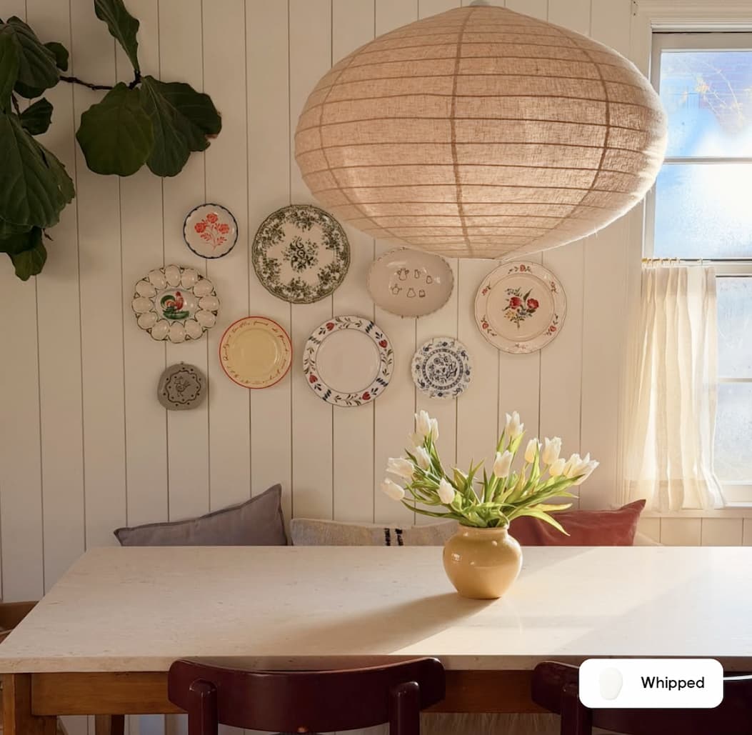 Dining room featuring Whipped