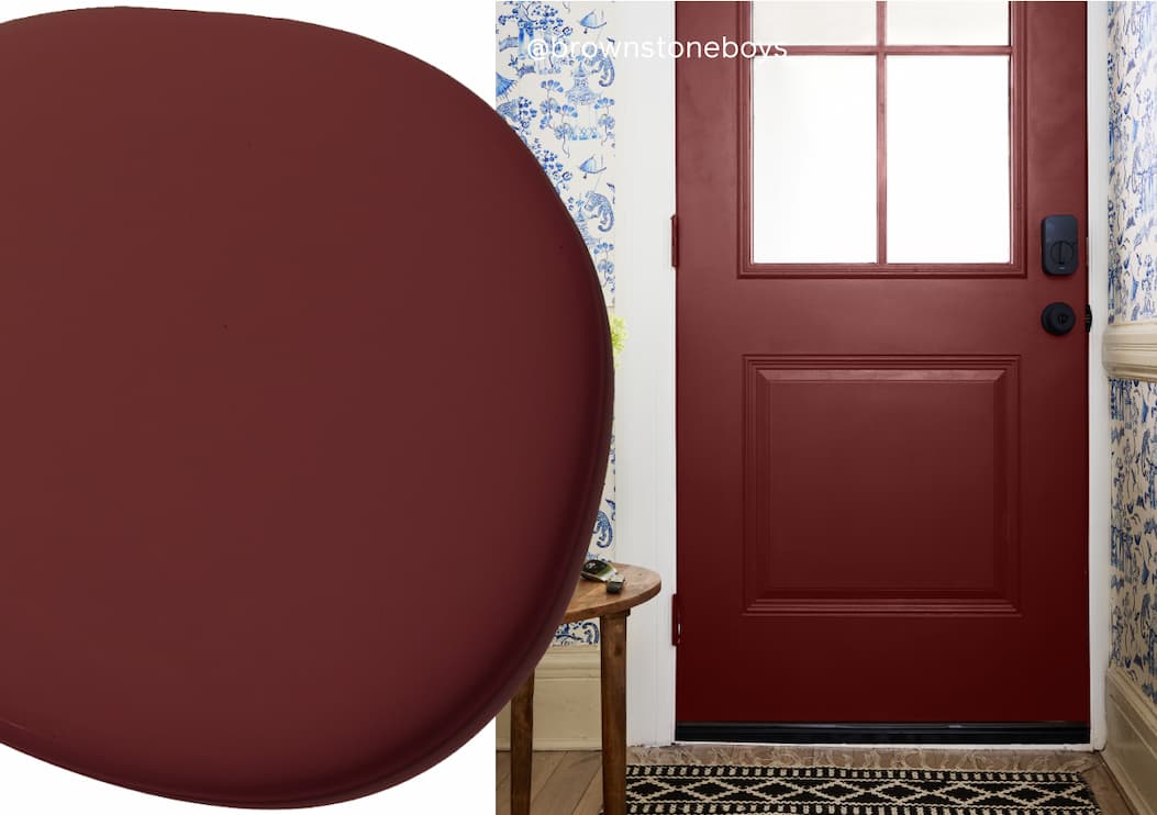 Interior door painted with Vintage