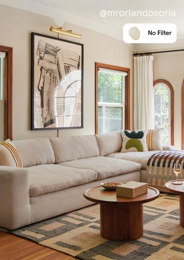 Living room painted in No Filter