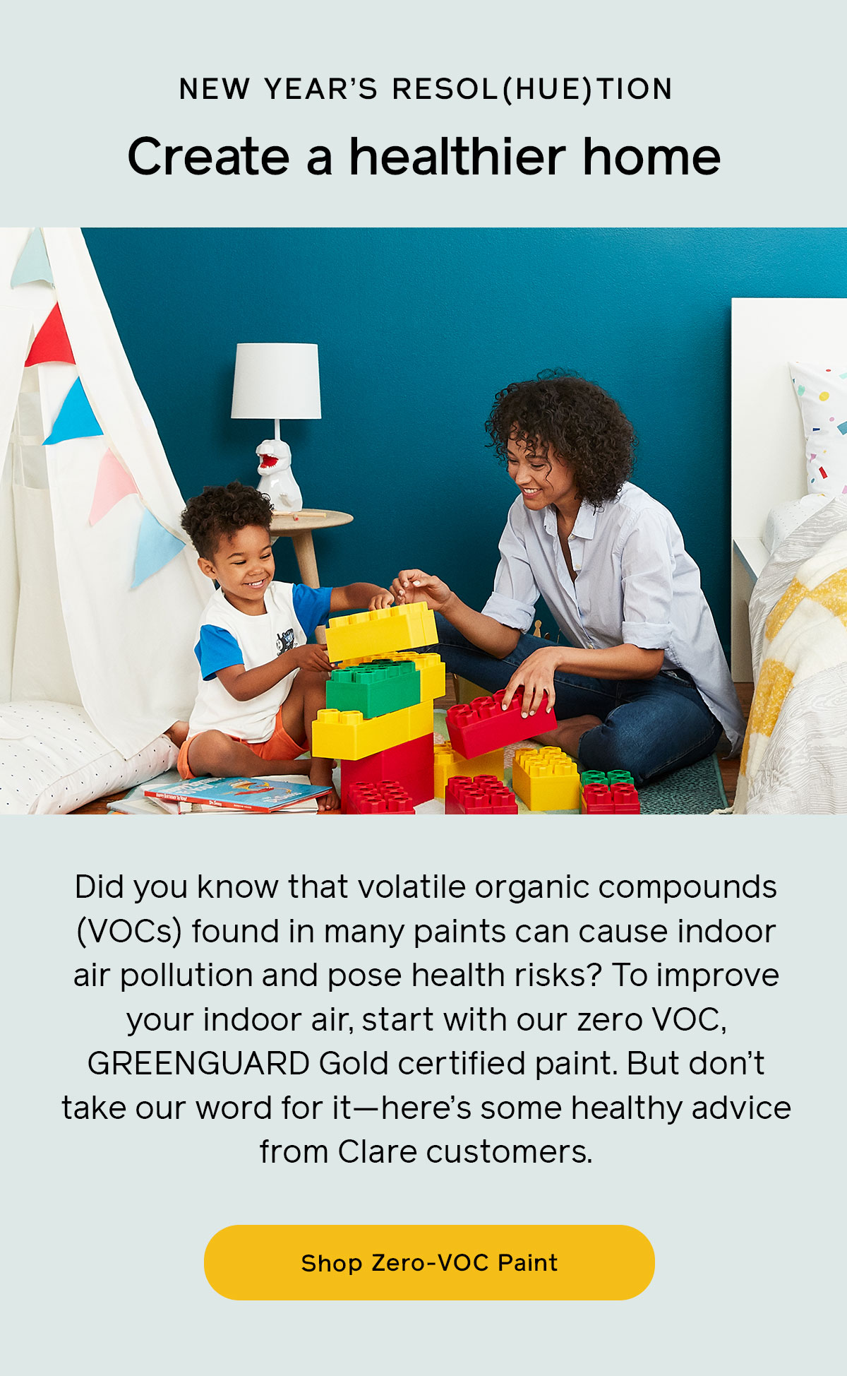 New Year's Resol(hue)tion - Create a healthier home with zero-VOC paint 