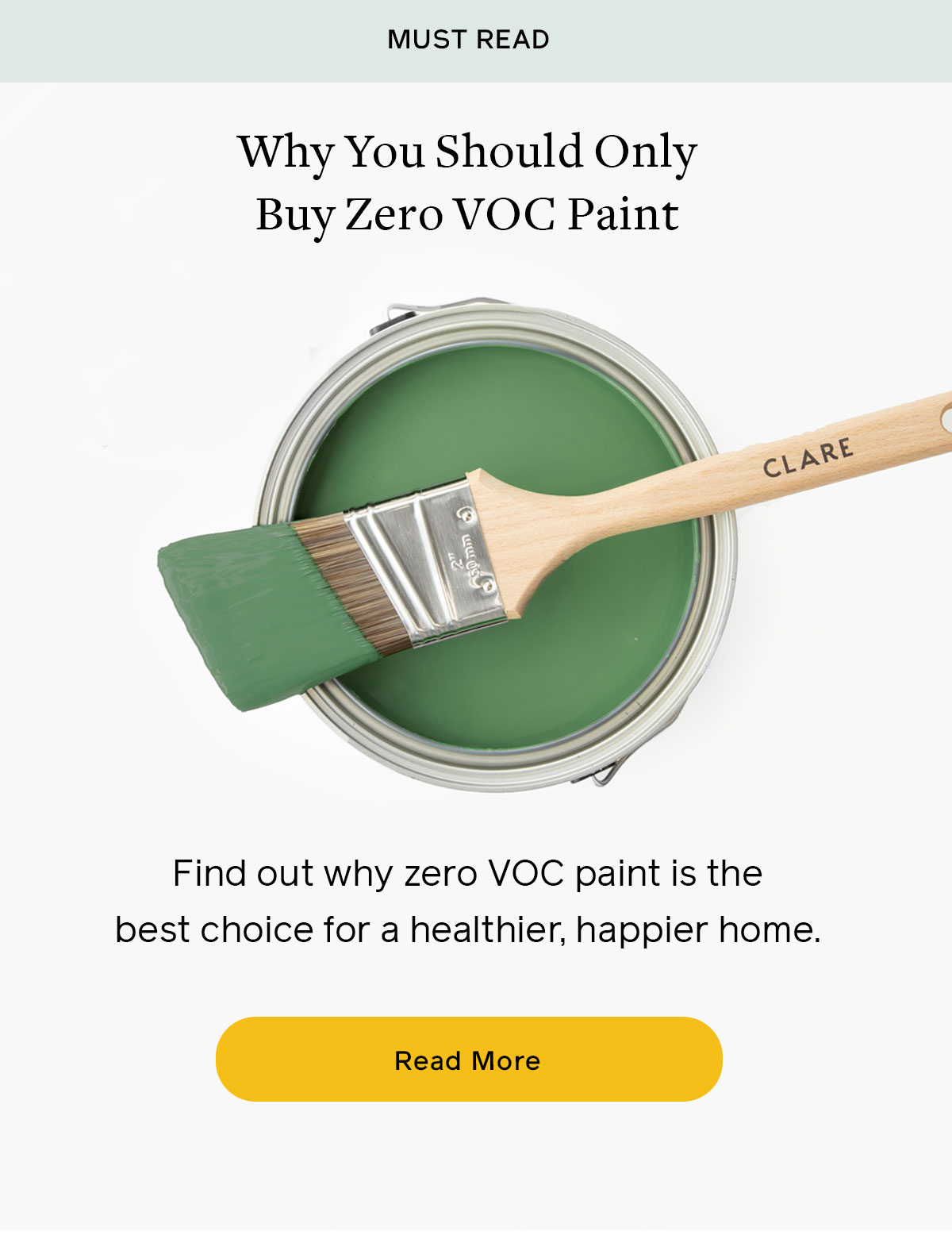 Read the blog to learn why you should only buy Zero VOC paint 
