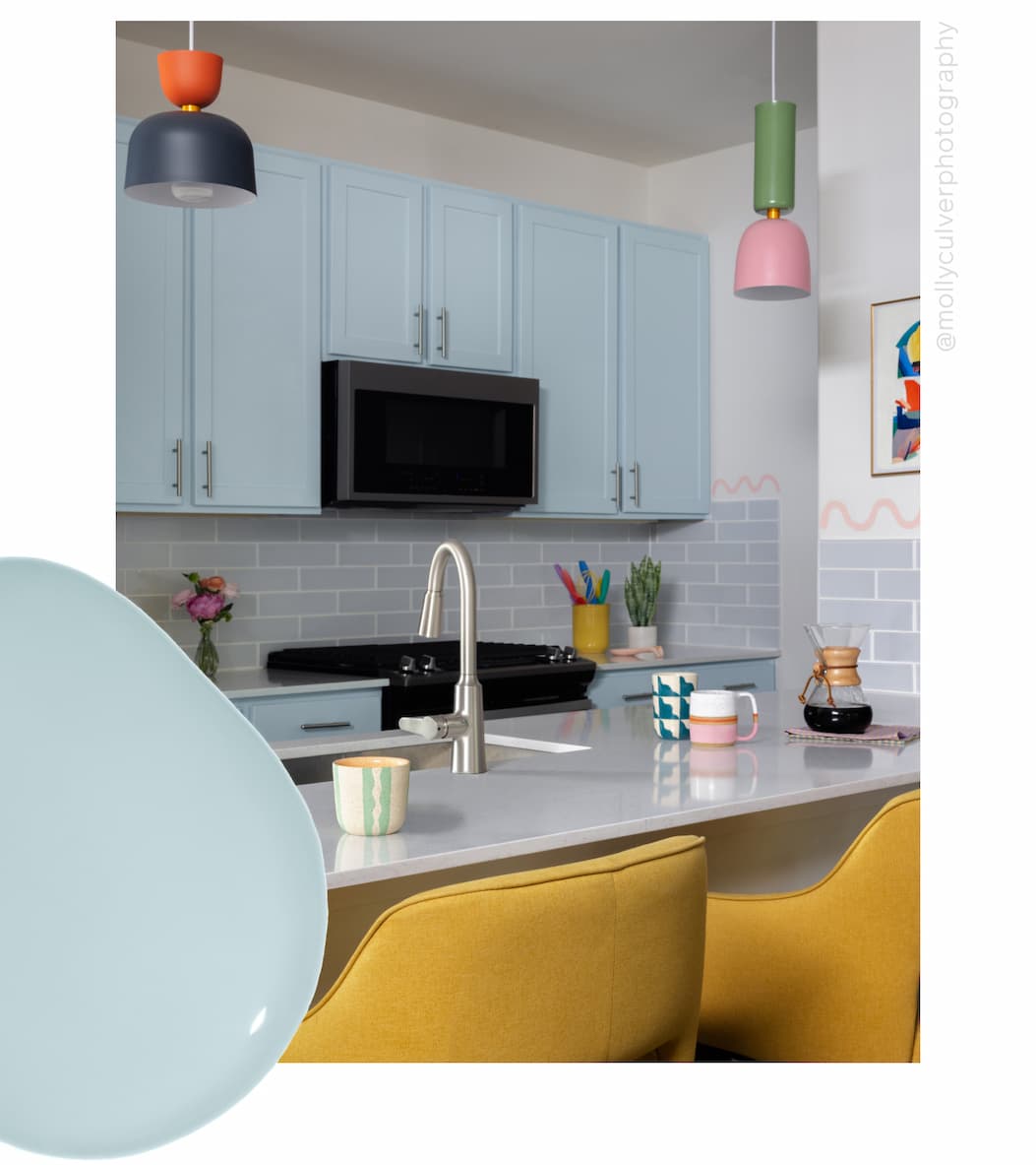 Kitchen featuring Nairobi Blue cabinets Kitchen featuring Nairobi Blue cabinets