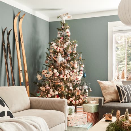 Interior vignette featuring paint color Make Waves