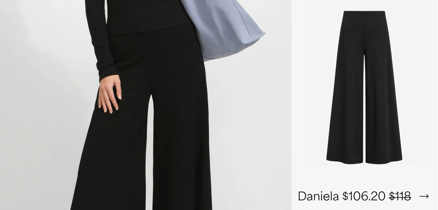 The Daniela Pants fall into fluid, cropped wide legs for a loose, flowing silhouette, with the style available for $106.20.