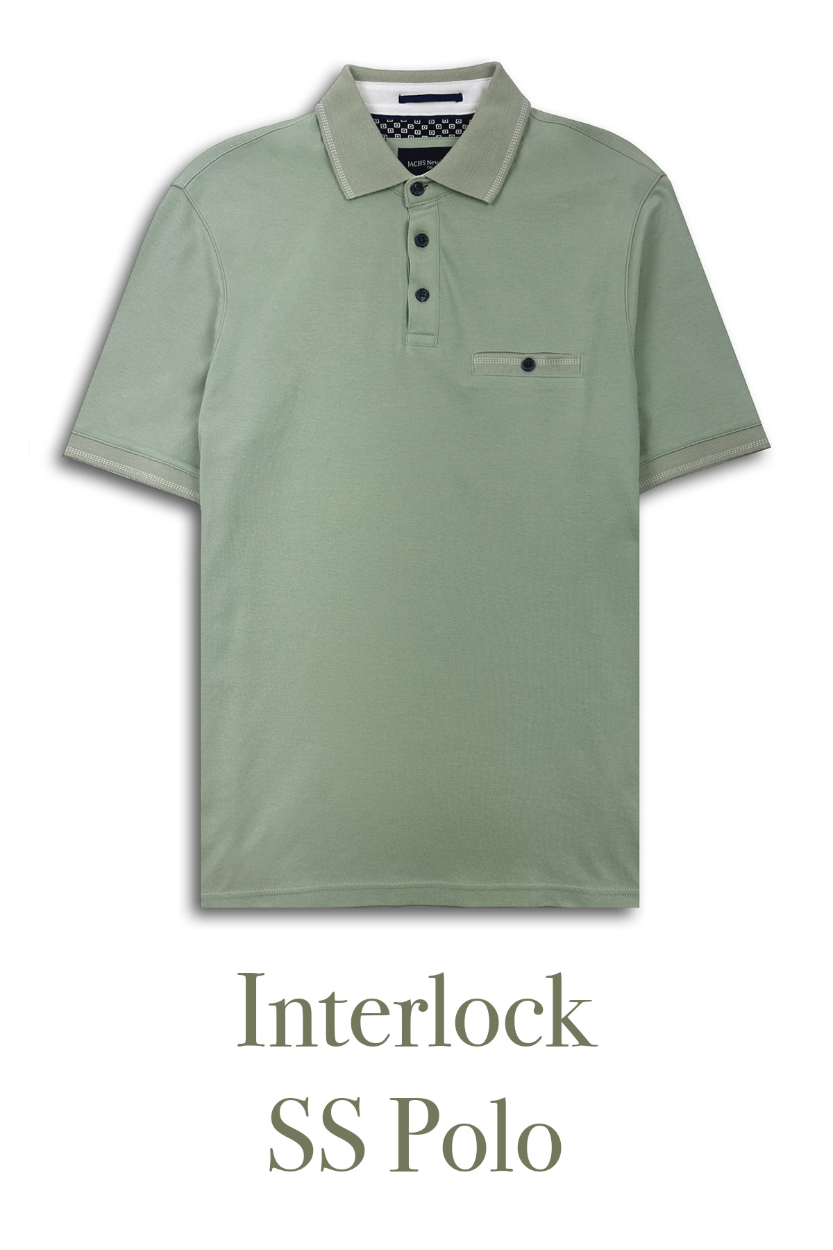 green interlock luxe polo