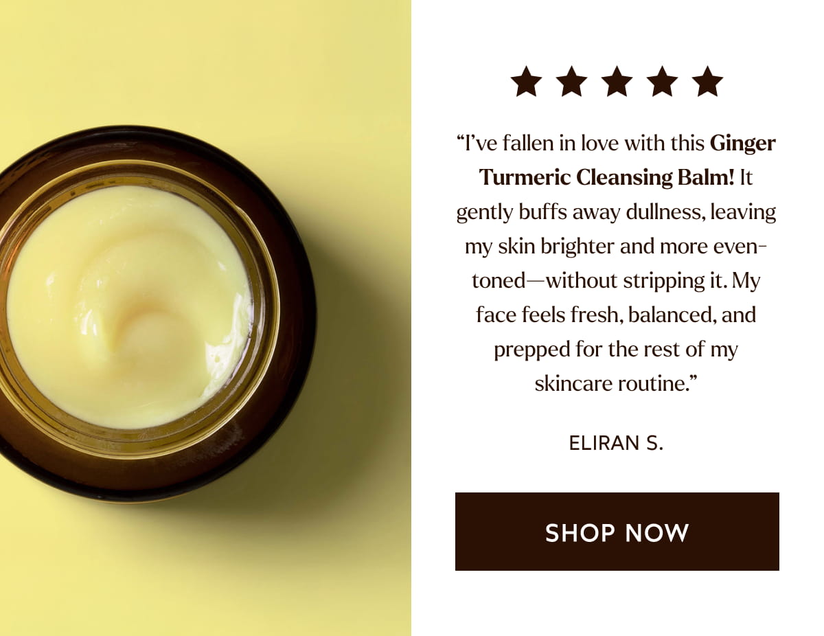Ginger Turmeric Cleansing Balm [Click here to Shop Now]