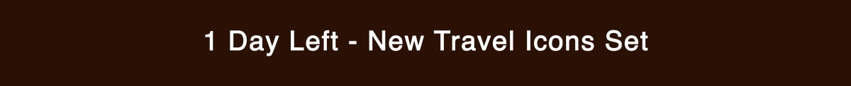 1 Day Left - New Travel Icons Set
