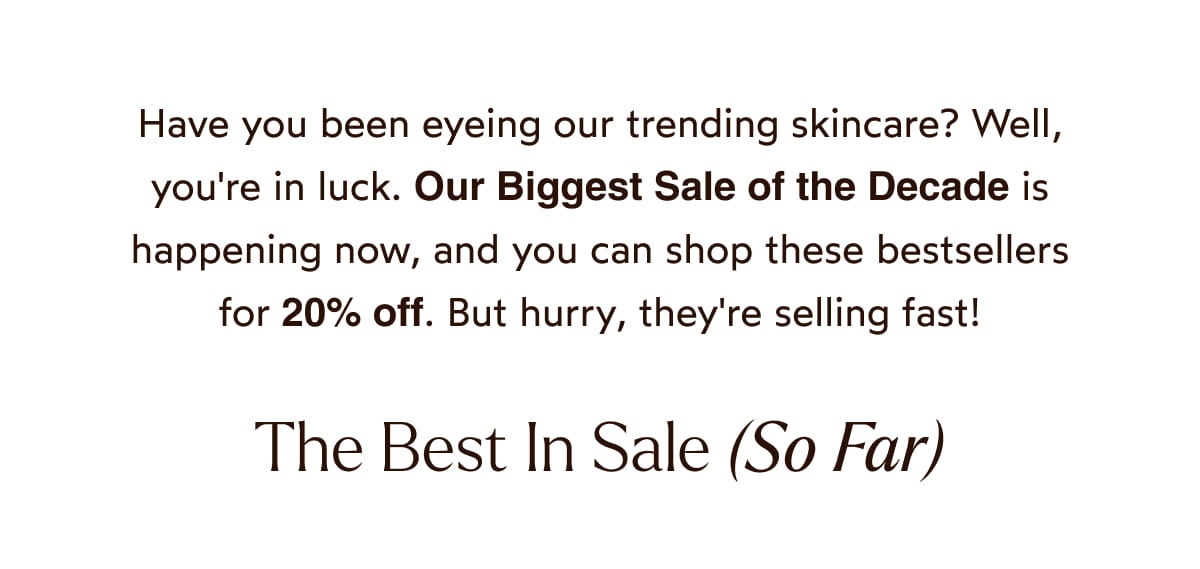 The Best In Sale (So Far)