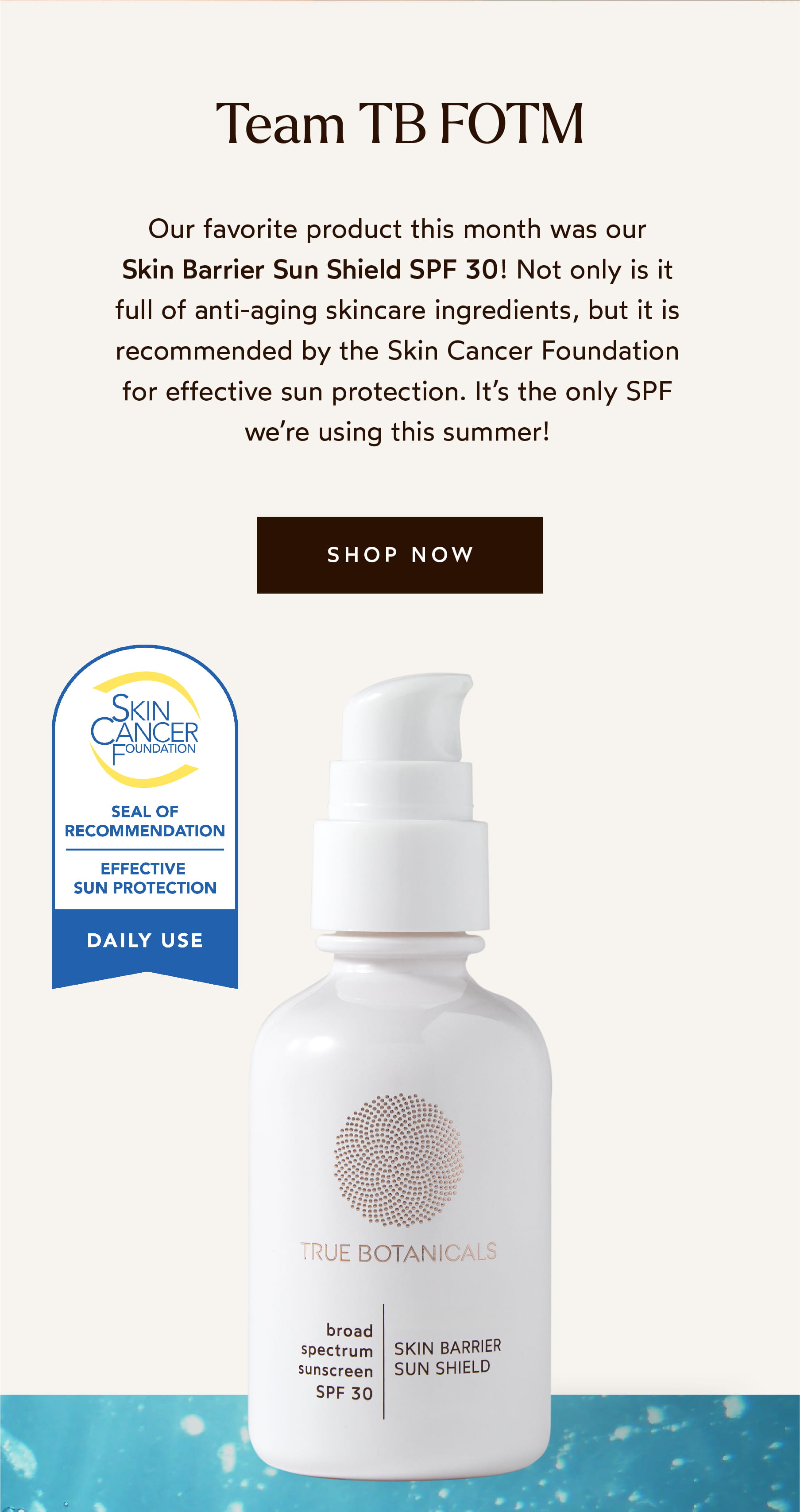 Favorite product of this month - Skin Barrier Sun Shield SPF 30 [Click here to Shop Now]