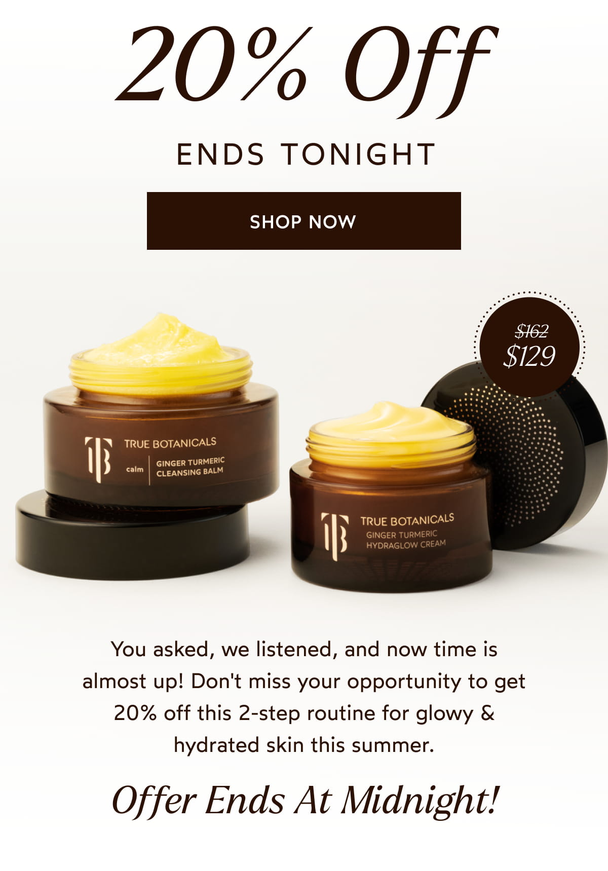 20% off ends tonight [Click here to Shop Now]