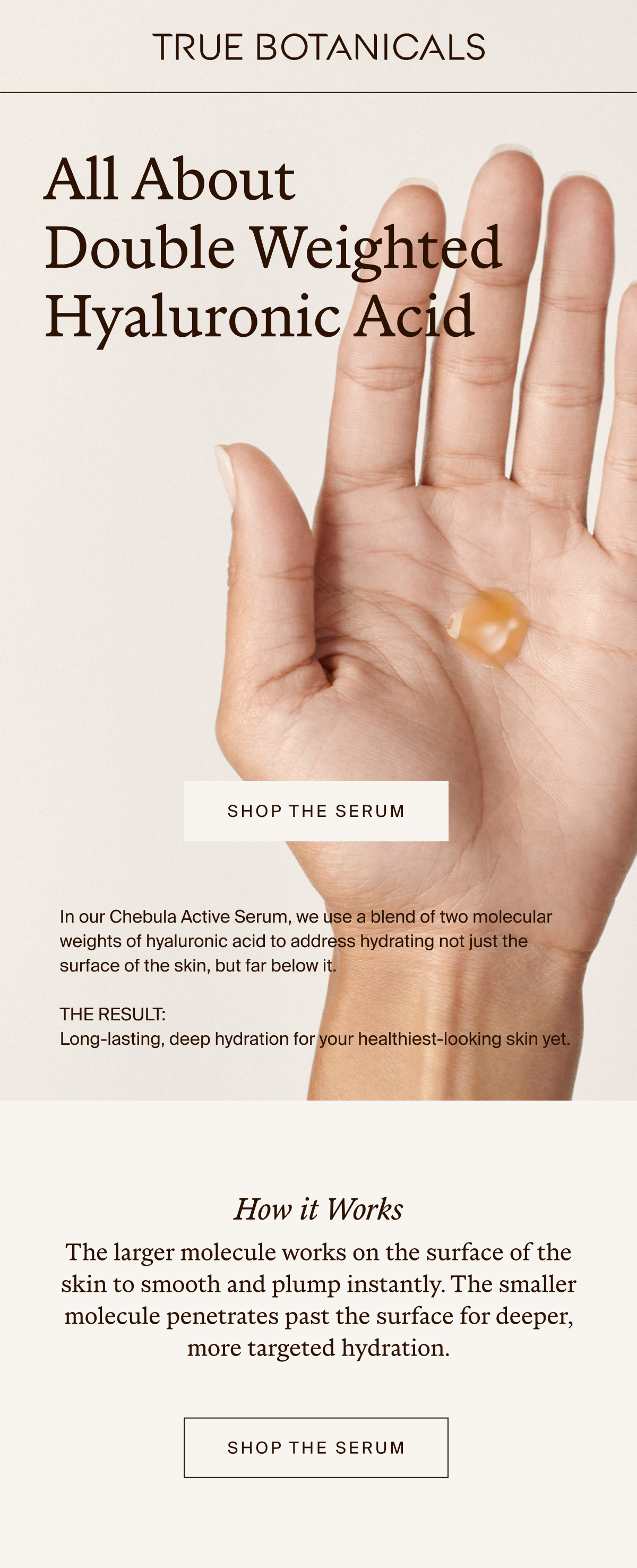 Double-Weighted Hyaluronic Acid