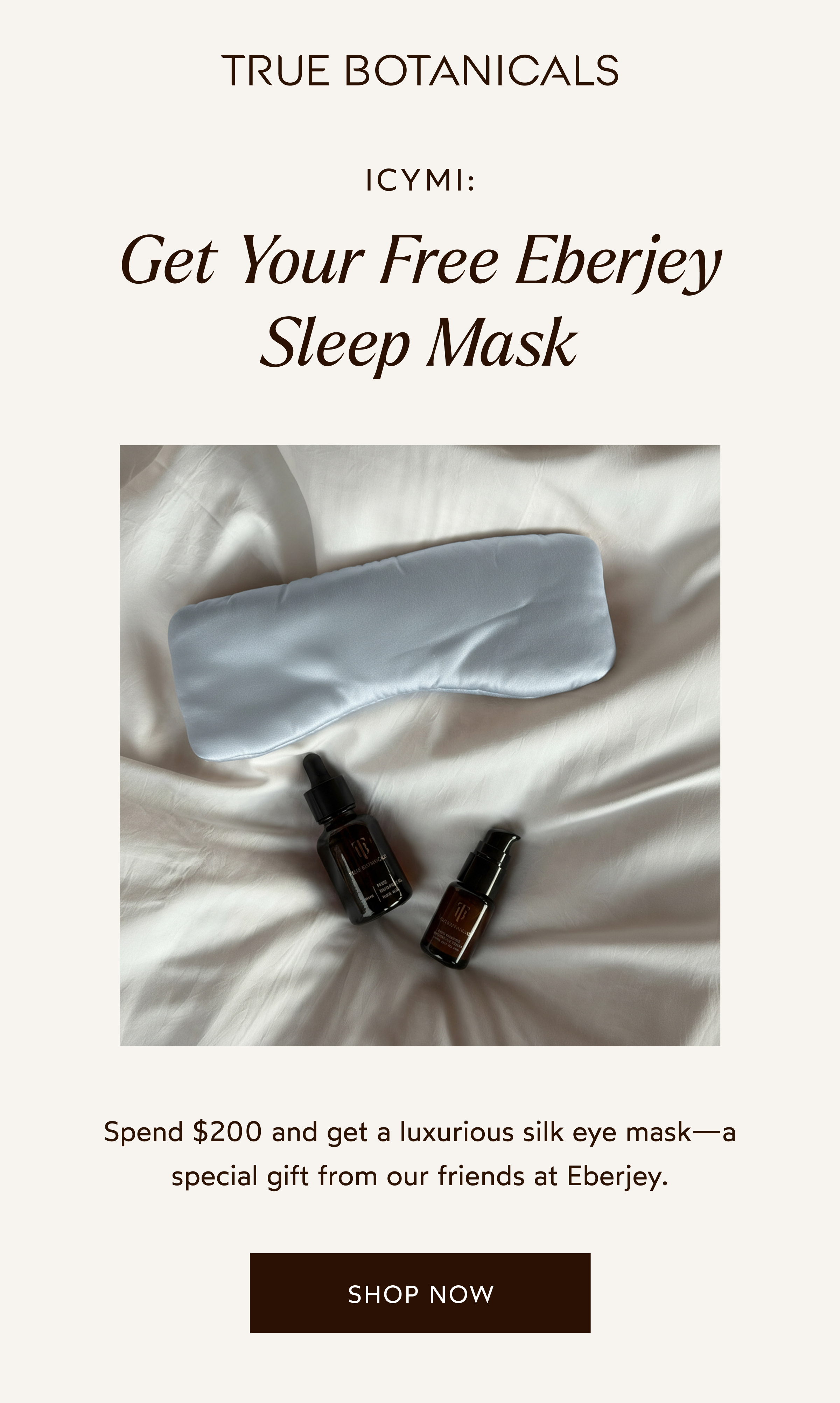 Free Eberjey Eye Mask on orders $200+