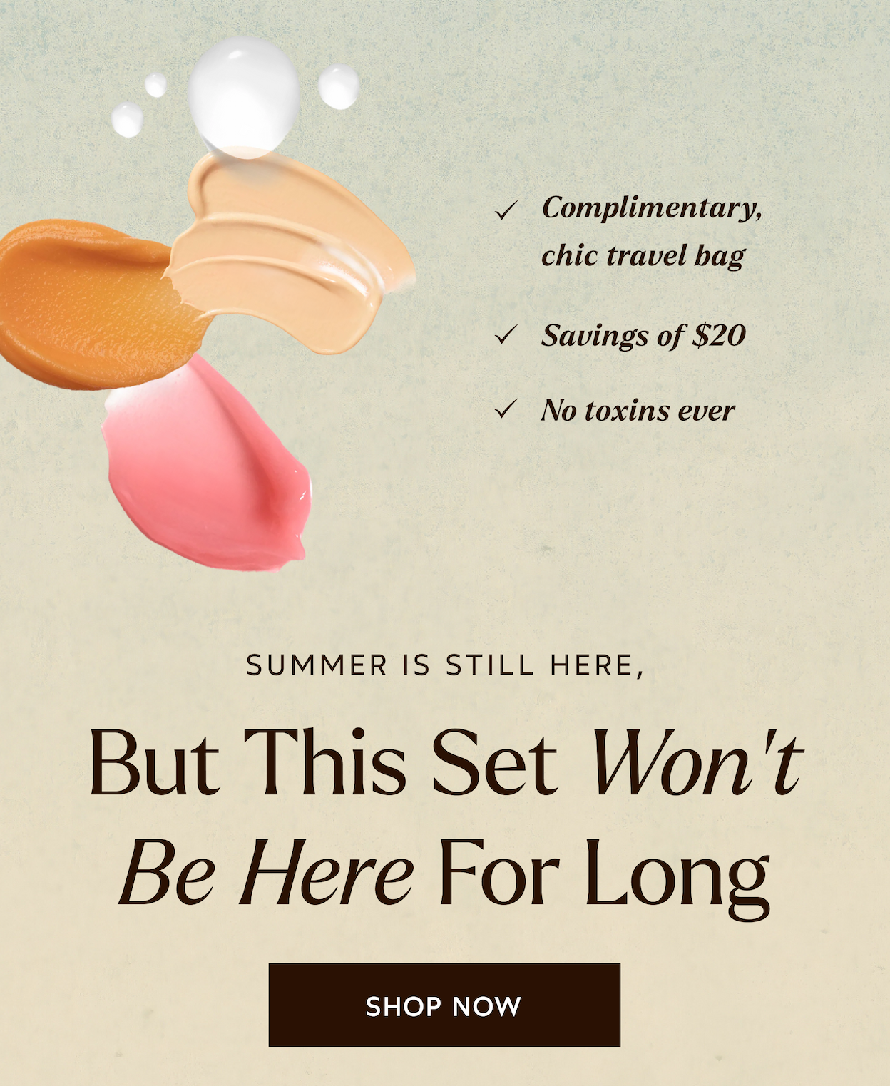 Summer is still here, but this set won't be here for long [Click here to Shop Now]