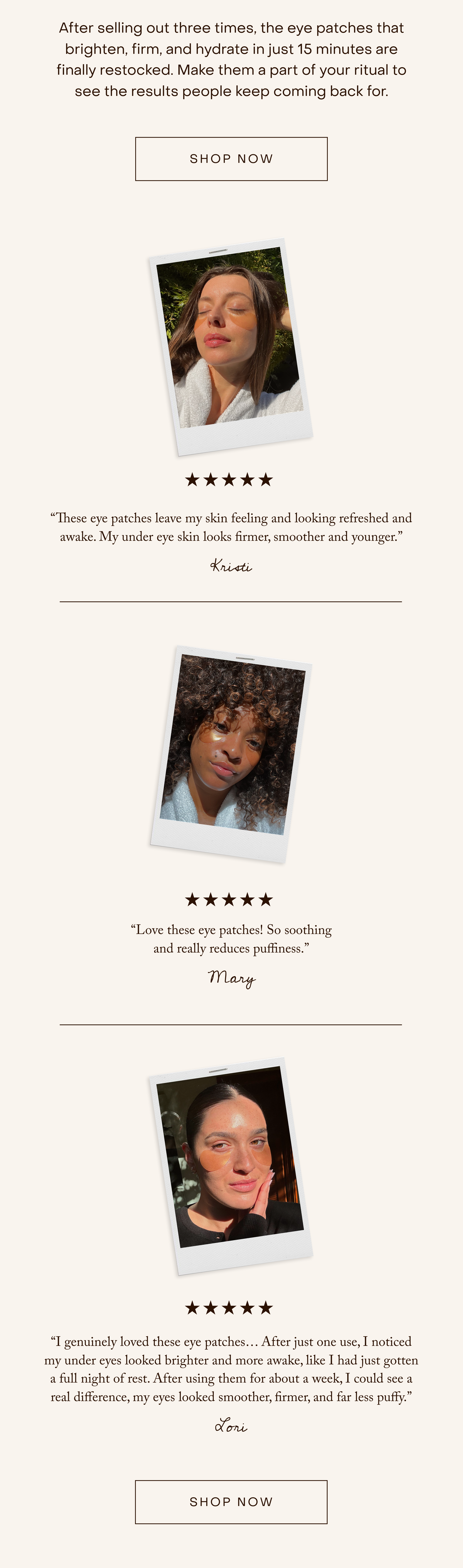 Chebula Eye Patches are Back in Stock after selling out three times.